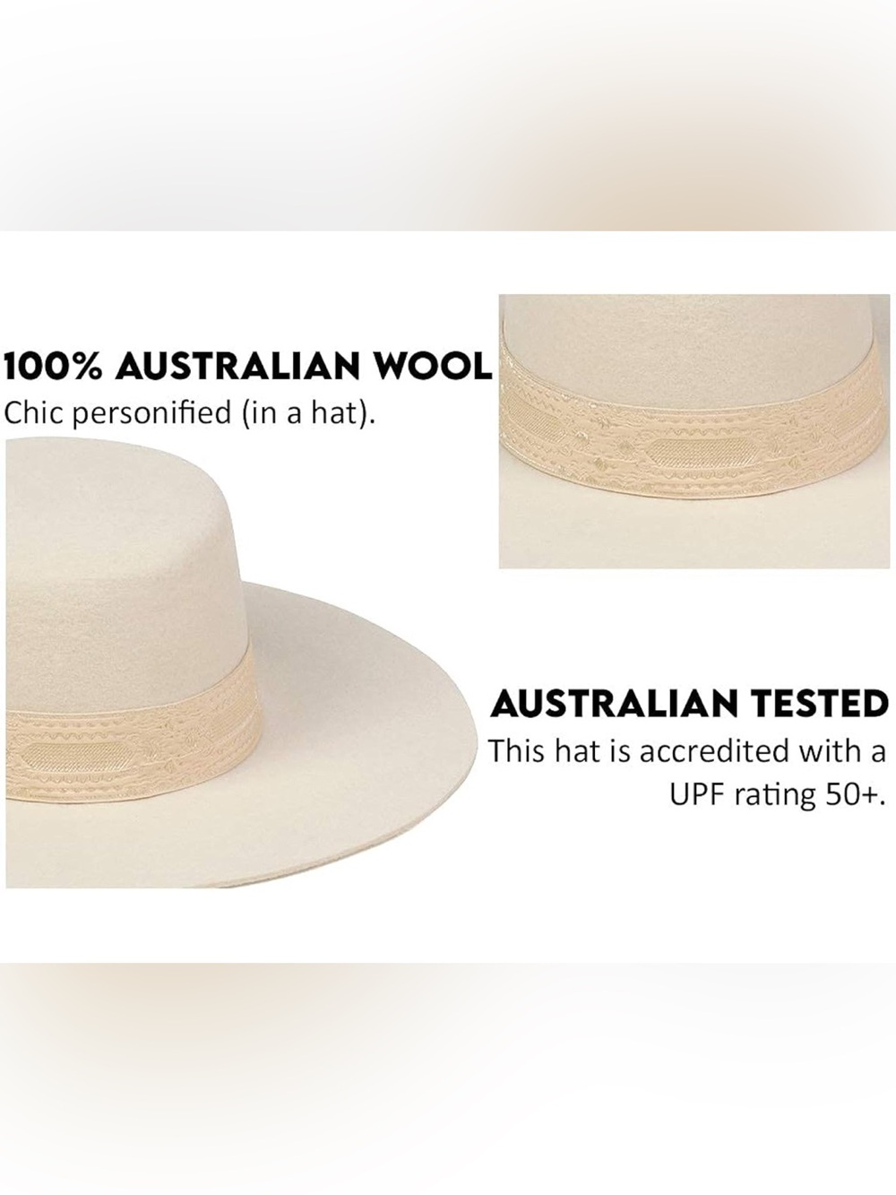 2 Lot/Bundle Lack of Color Hats - The Sierra in Black & Beige, both sz S/55cm - Picture 4 of 13